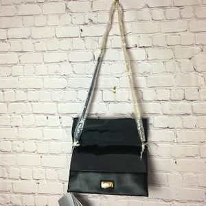 New GEOX Respira Black Shoulder Bag Triple Use